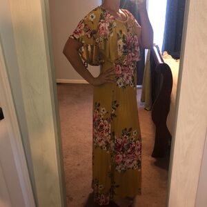 Off the shoulder floral maxi